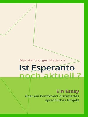 cover image of Ist Esperanto noch aktuell ?